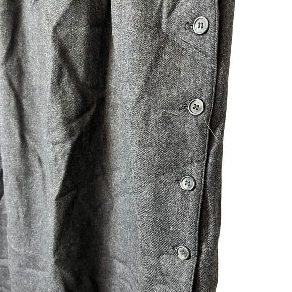 Liz Claiborne Pleated Midi Modest Vintage Gray Wool Skirt Pockets Old Money 16 - Picture 9 of 16